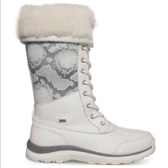 🎁UGG Adirondack Tall III Snake White Boots - Picture 2 of 8